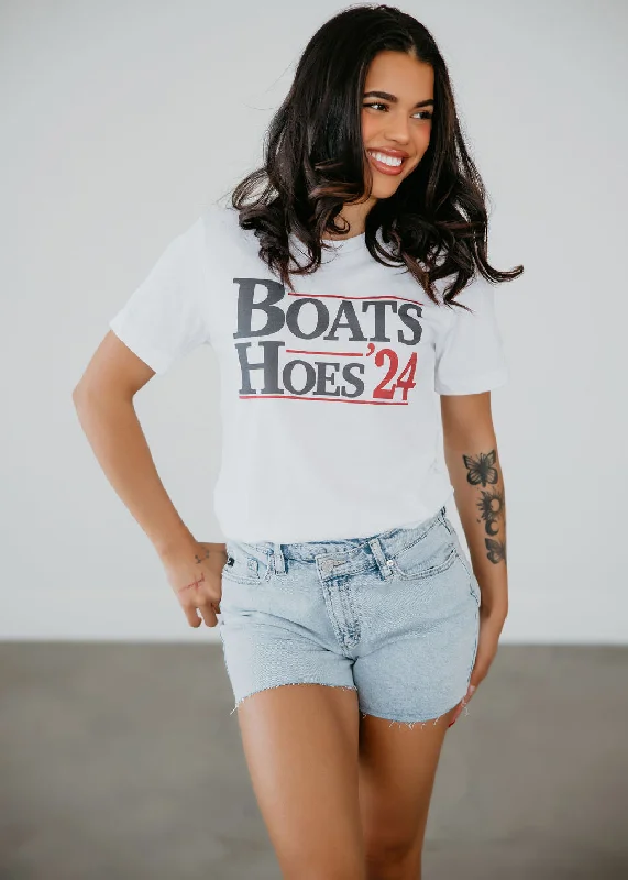 Distressed T-ShirtsBoats and Hoes Graphic Tee