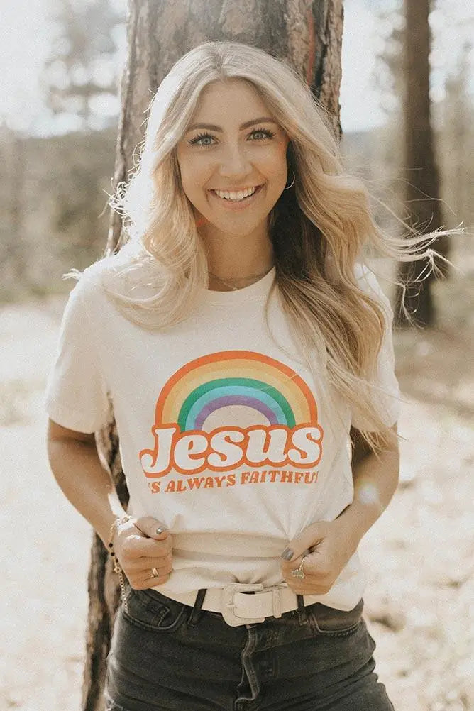 Skateboard T-ShirtsJesus Vintage Rainbow Tee