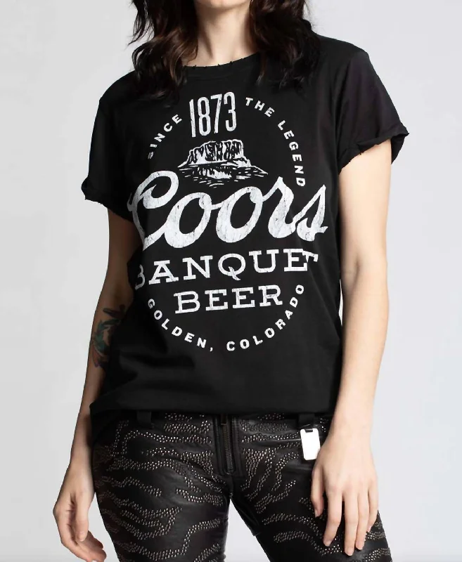 Plush T-ShirtsCoors Banquet Beer 1873 Tee In Black