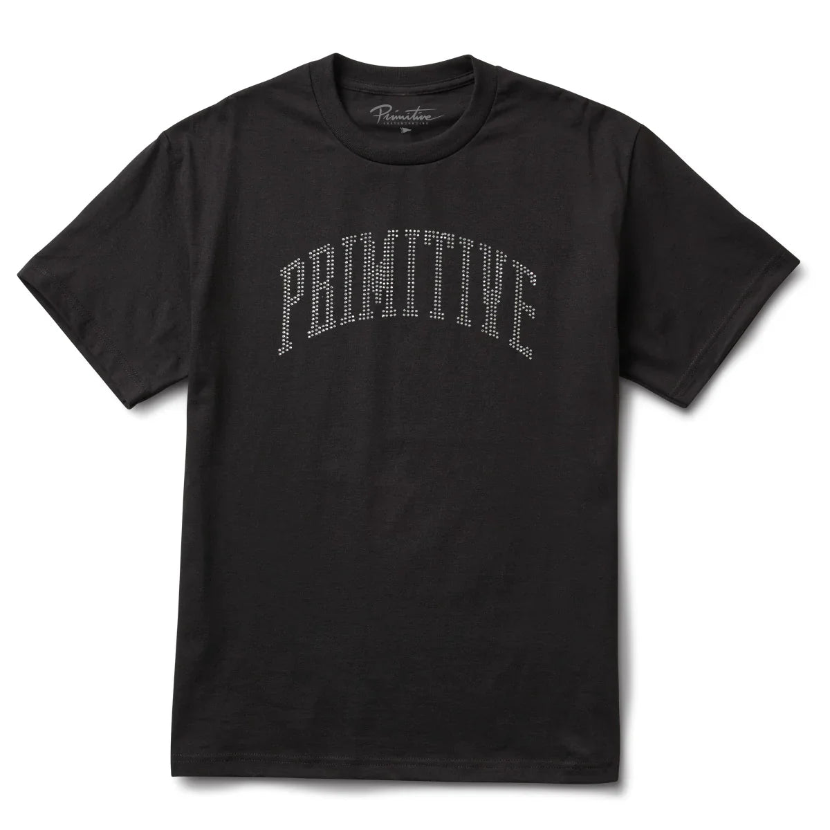 Fleece T-ShirtsPrimitive Collegiate Rhinestone HW Tee - Black