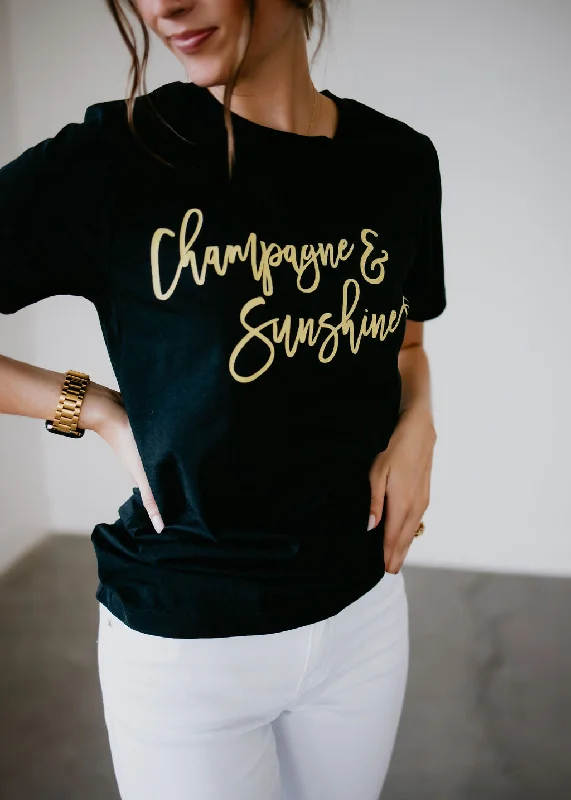 Crewneck T-ShirtsChampagne and Sunshine Graphic Tee