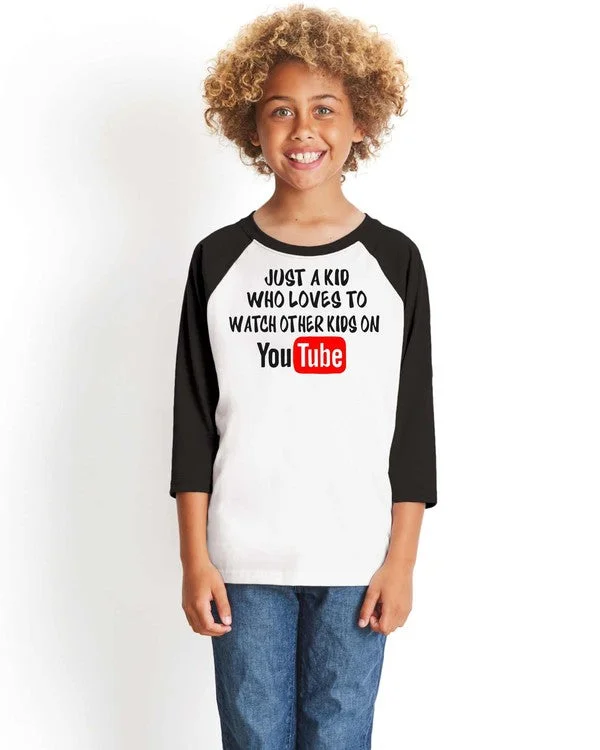 Oversized T-ShirtsYou Tube Kid Raglan Tee - Unisex