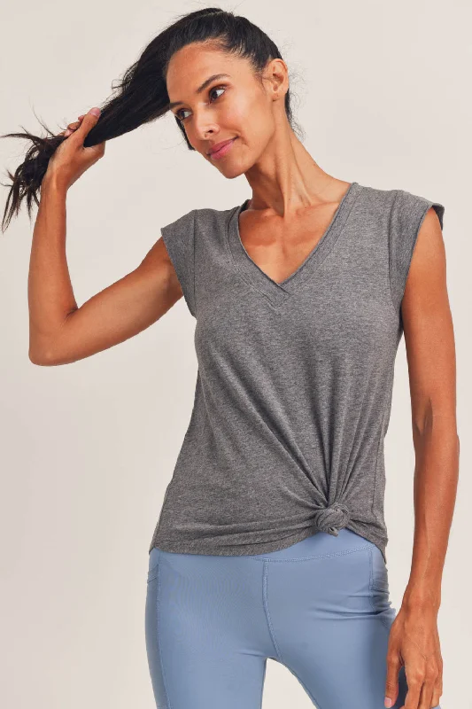 Thermal T-ShirtsV-Tee With Curved Hem