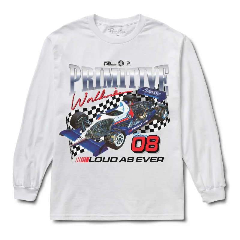 Velvet T-ShirtsPrimitive Finish Line L/S Tee - White