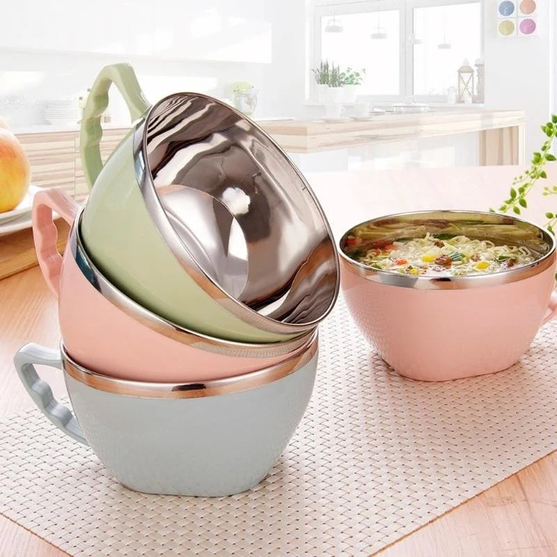 Metallic T-ShirtsColorful Stainless Steel Mixing Bowl with Handle