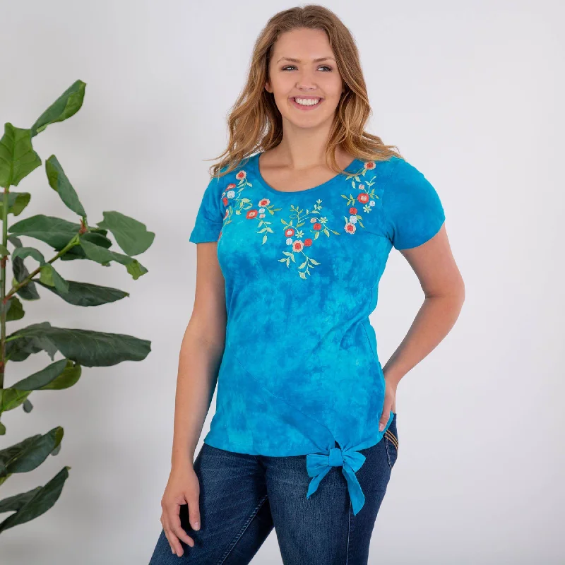 Sleep T-ShirtsBlue Sky Garden Scoop Neck Tee