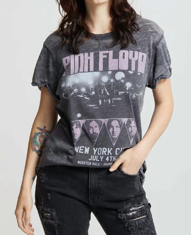 Minimalist T-ShirtsPink Floyd Nyc Distressed Tee In Acid Black