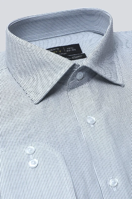 Grey Pin Stripes Formal ShirtLimited Edition Shirts