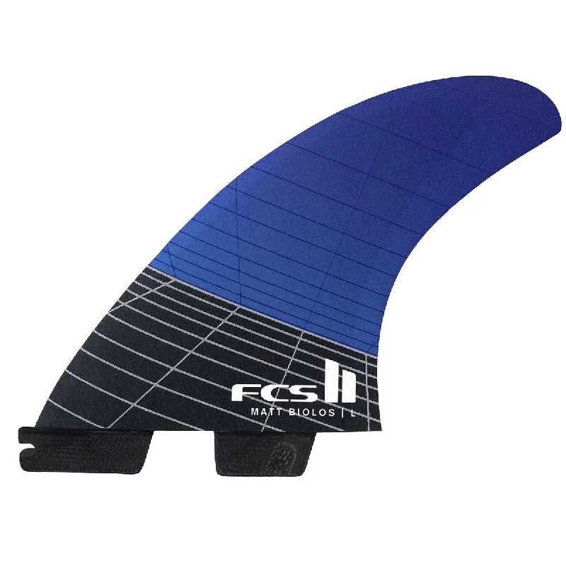 FCS II Matt Biolos PC Carbon Tri Fin Set-Blue-Large