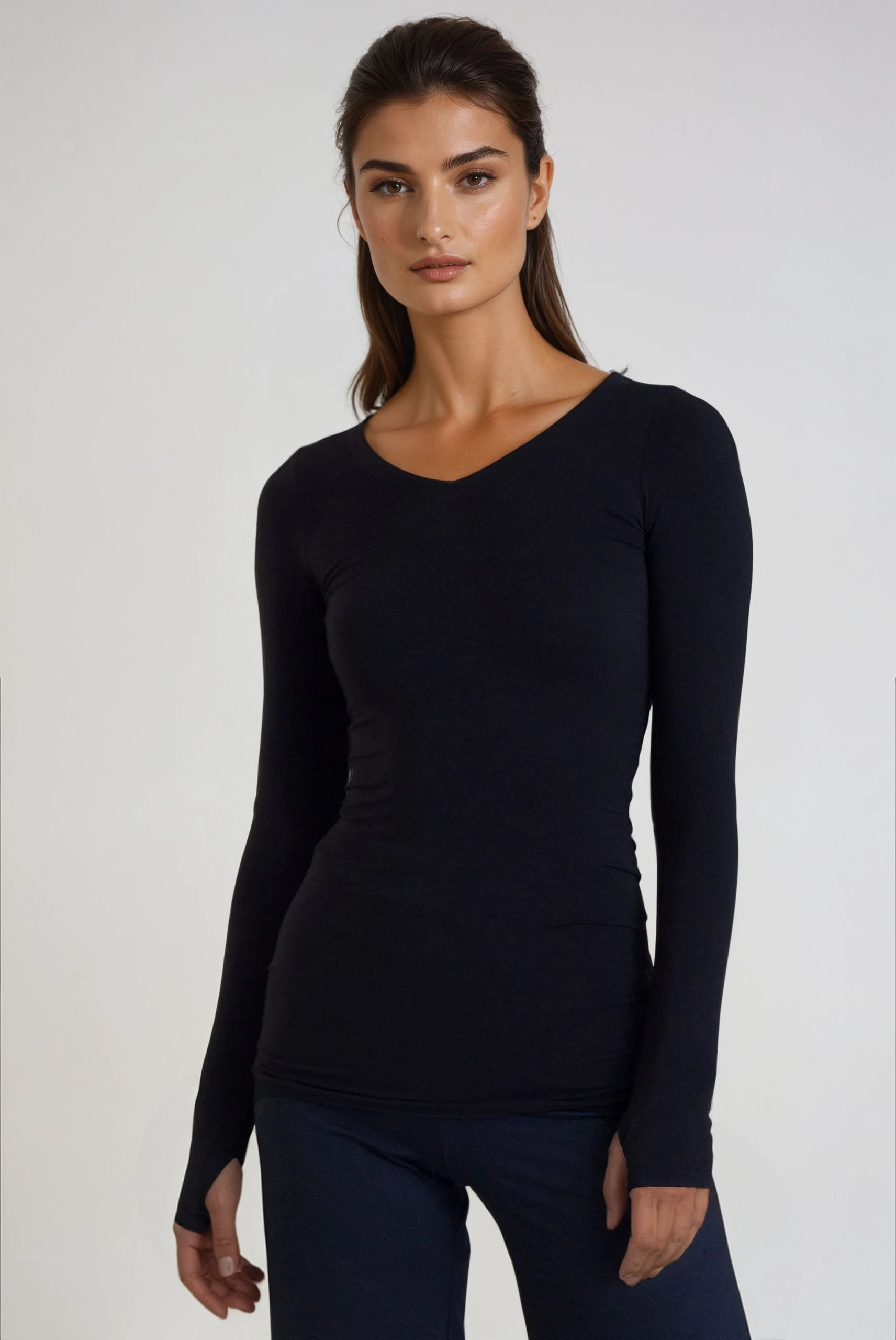 VNeckTopFlowCollagen V-Neck