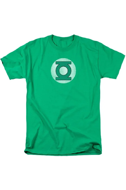 DC Comics Green Lantern Green Lantern Logo Distressed Short Sleeve Adult Tee / T-ShirtLogo Short Sleeve Tops