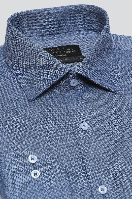 Dark Blue Texture Formal ShirtPunk Shirts