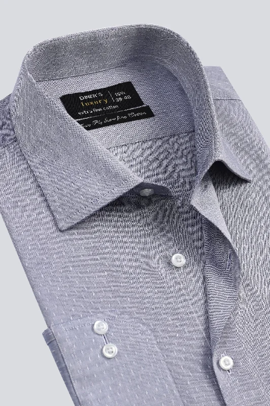 Grey Dobby Self Formal ShirtSheer Shirts