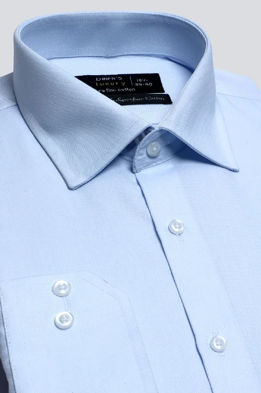 Sky Blue Dobby Formal ShirtOrganic Cotton Shirts