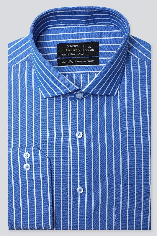 Dark Blue Stripe Formal ShirtYoga Shirts