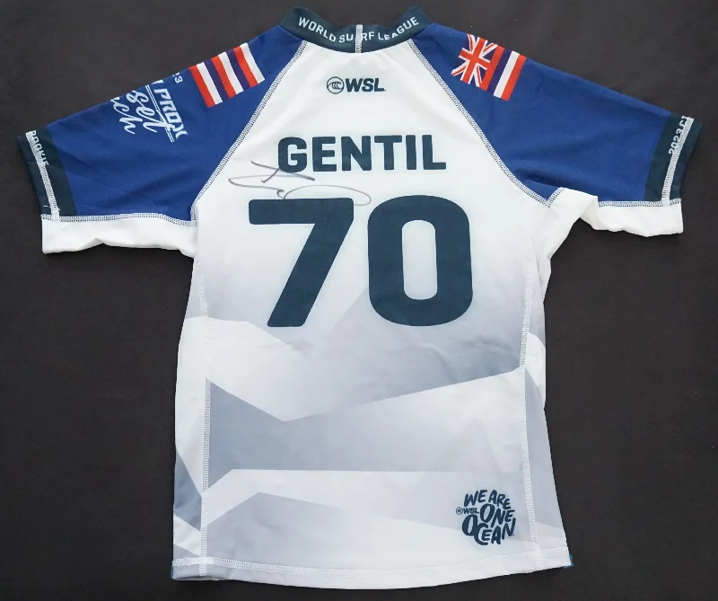 Signed Ian Gentil White Competition Jersey (2023 Hurley Pro Sunset Beach)