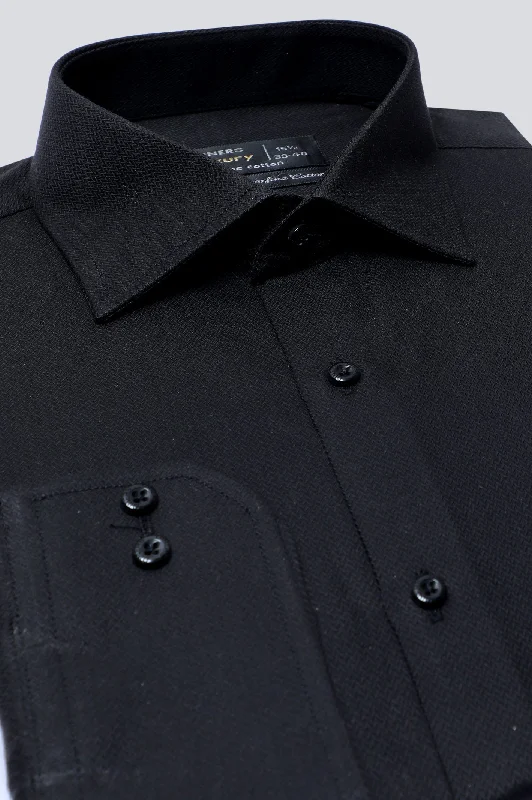 Black Self Formal ShirtPainted Shirts