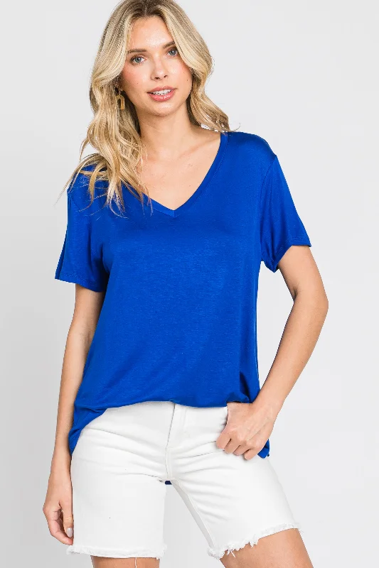 VNeckTopKrakenBlue V-Neck Tee