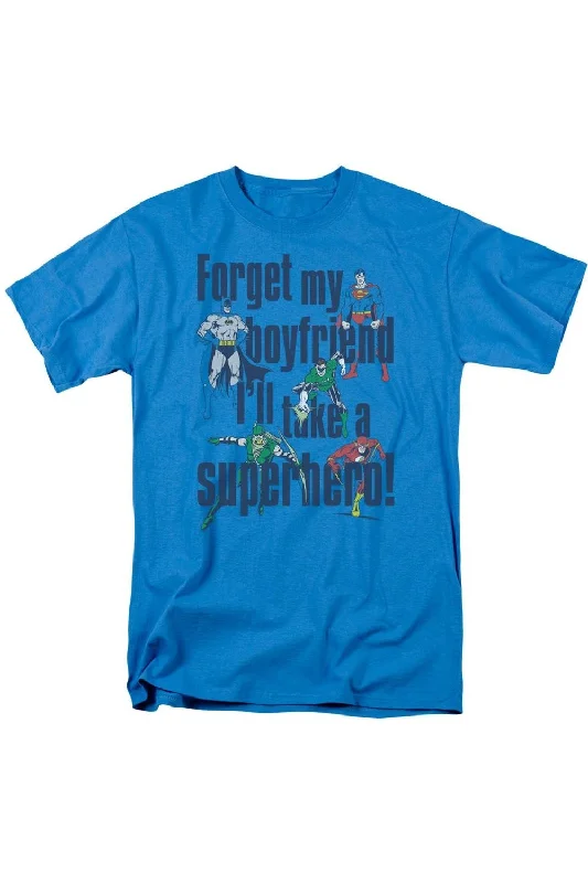 DC Comics Forget My Boyfriend Short Sleeve Adult Tee / T-ShirtCamping Short Sleeve Tops