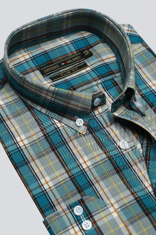 Multicolor Tattersall Check Casual Milano ShirtFlannel Shirts