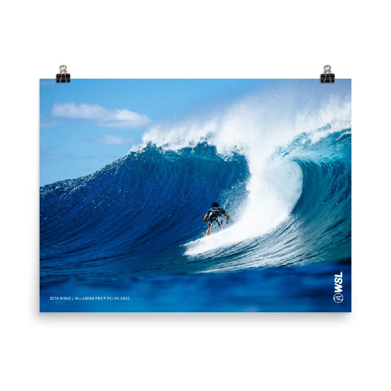 Seth Moniz Poster (Unframed): Billabong Pro Pipeline 2022