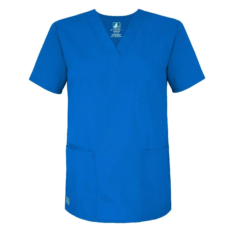 VNeckTopVortexAdar Universal Unisex V-Neck 2 Pocket Scrub Top Regal Blue M