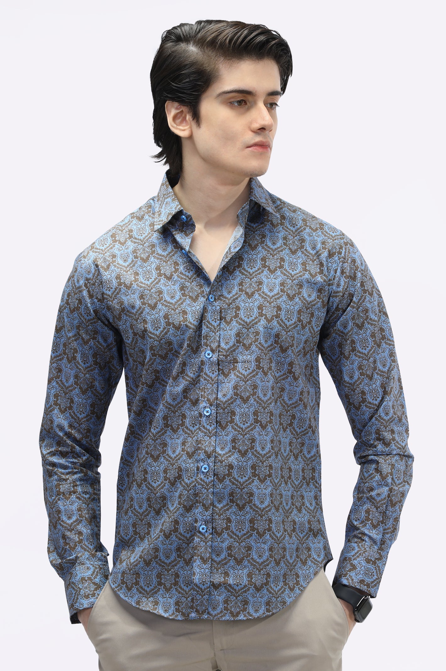 Multicolor Printed Casual Milano ShirtQuick-Dry Shirts