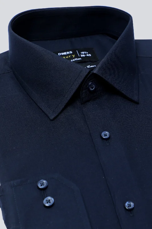 Black Plain Formal ShirtRunning Shirts