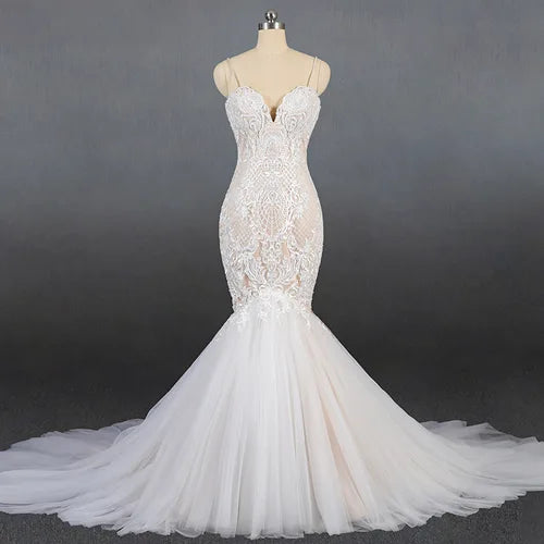 VNeckTopVikingV-Neck Mermaid White Wedding Dress