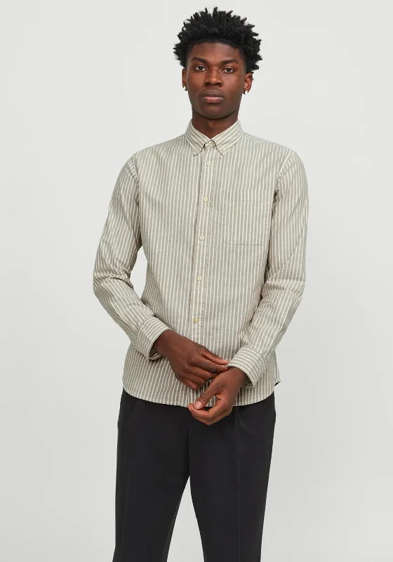 Jack & Jones Brook Stripe Oxford Shirt, Dried HerbCollege Shirts