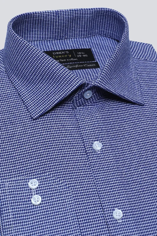 Blue Texture Formal ShirtSkateboard Shirts