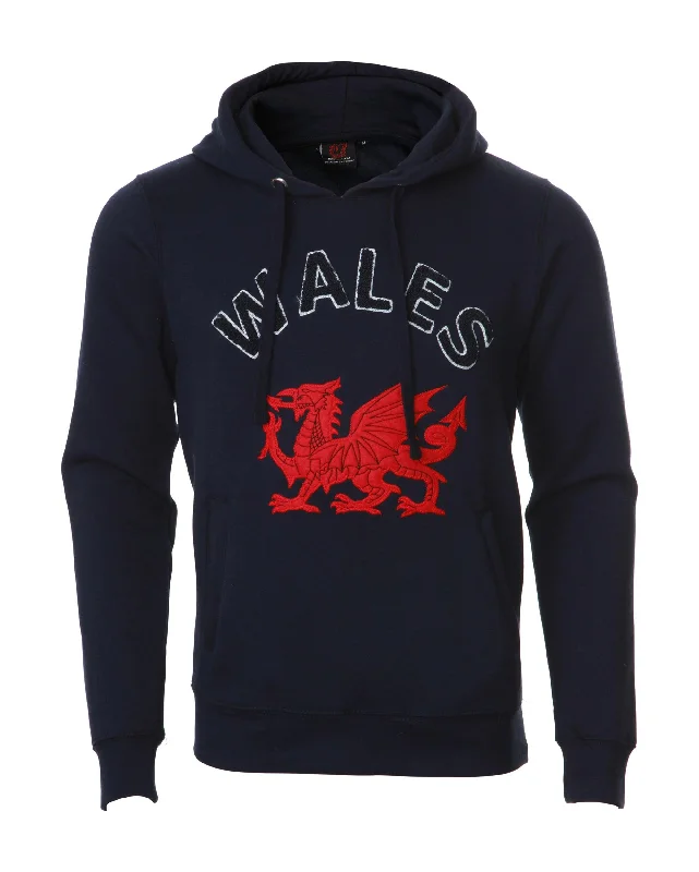 Wales Cymru Mens Towelling HoodieFleece Sweatshirts