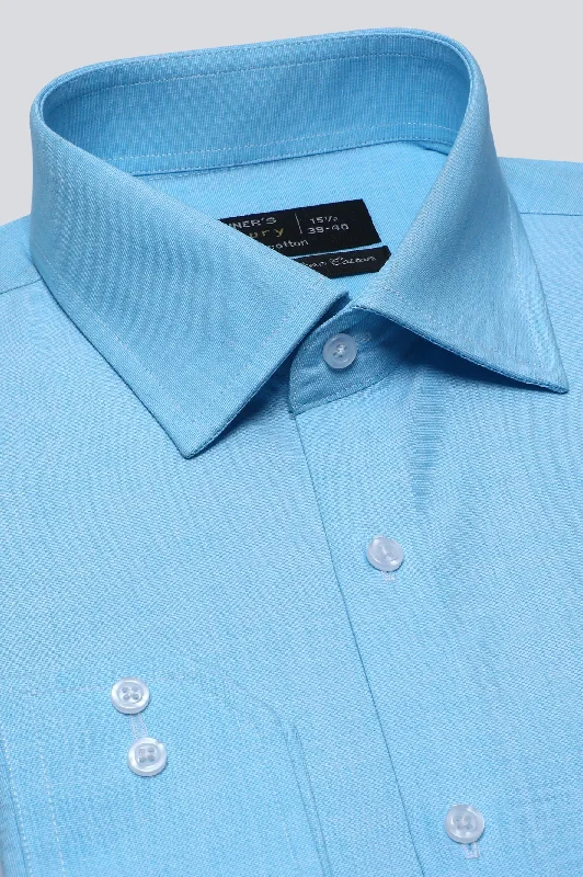 Cyan Texture Formal ShirtStatement Shirts