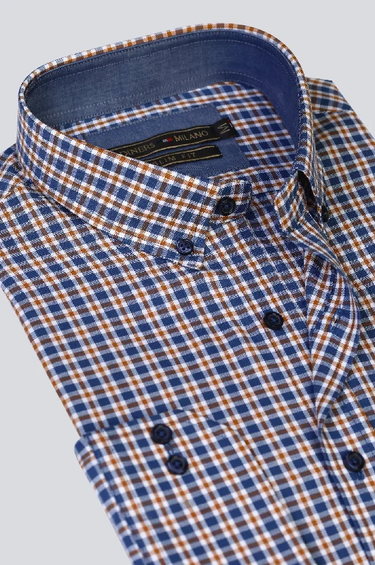 Multicolor Shepherd Check Casual Milano ShirtRelaxed Fit Shirts