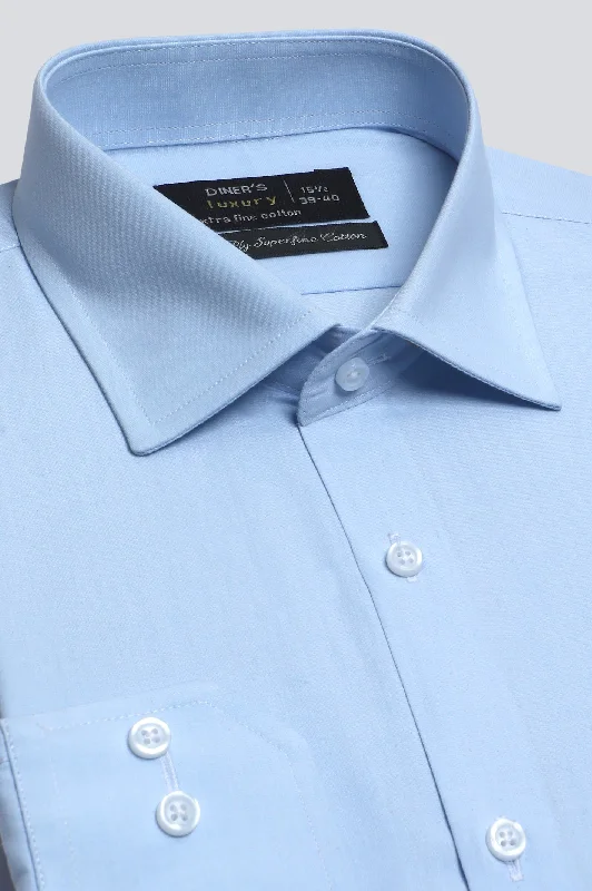 Light Blue Plain Formal ShirtCashmere Shirts