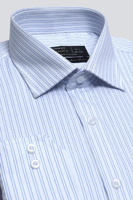 Blue Double Stripe Formal ShirtWork Shirts