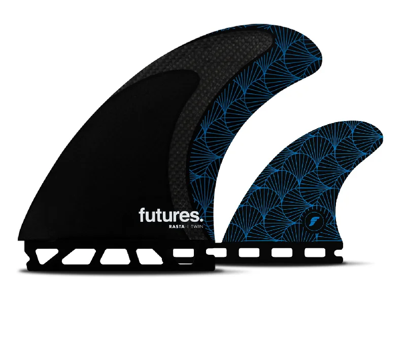 Futures Rasta Twin +1 Twin Fin Set-Black/Blue