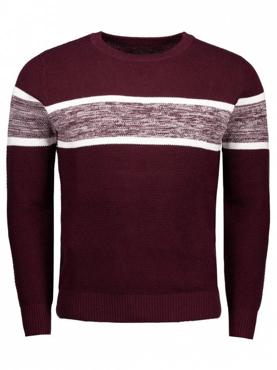 Trendy Heathered Cotton Crew Neck SweaterCrewneckquality