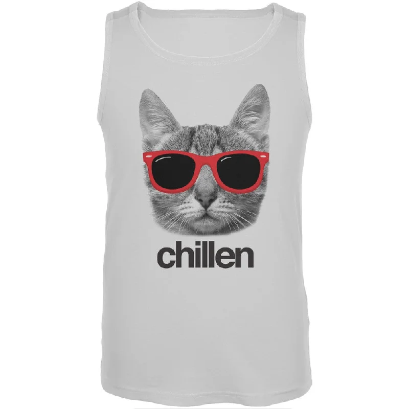 Chillen Cat Mens Tank TopTraining tee