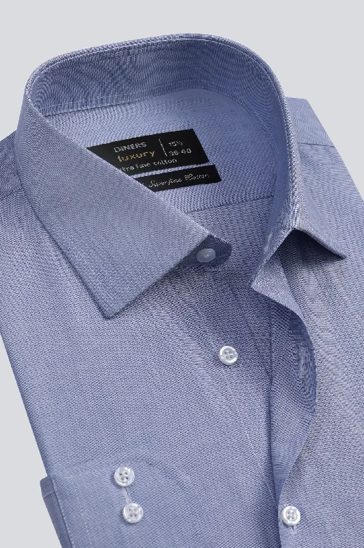 Light Blue Self Formal ShirtLayered Shirts