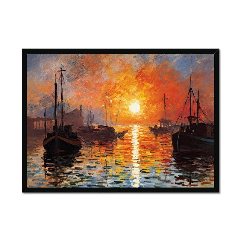 Sunset by the Thames Framed Print