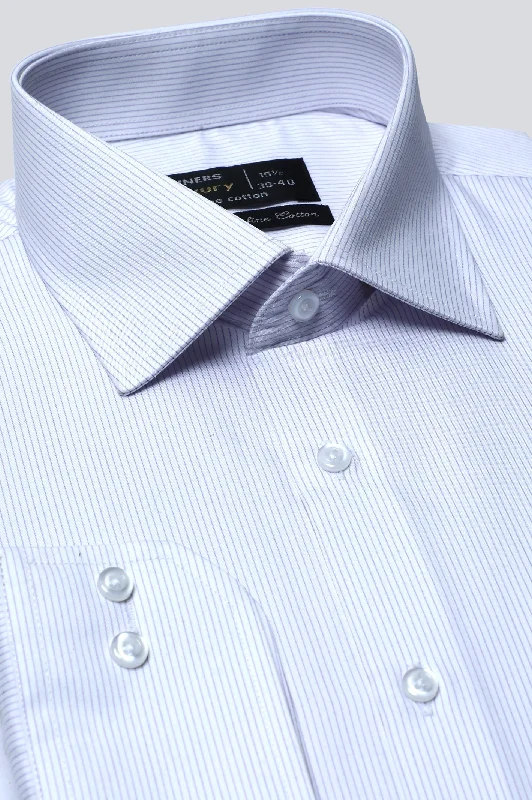 Light Purple Pin Stripe Formal ShirtLogo Shirts