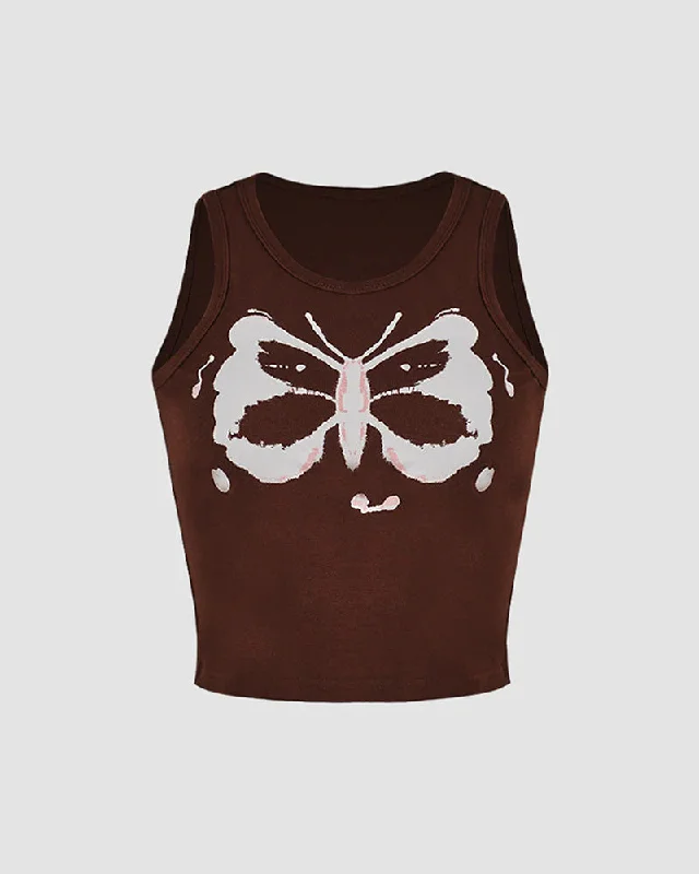 Island Grounds Butterfly Tank TopRunning tee