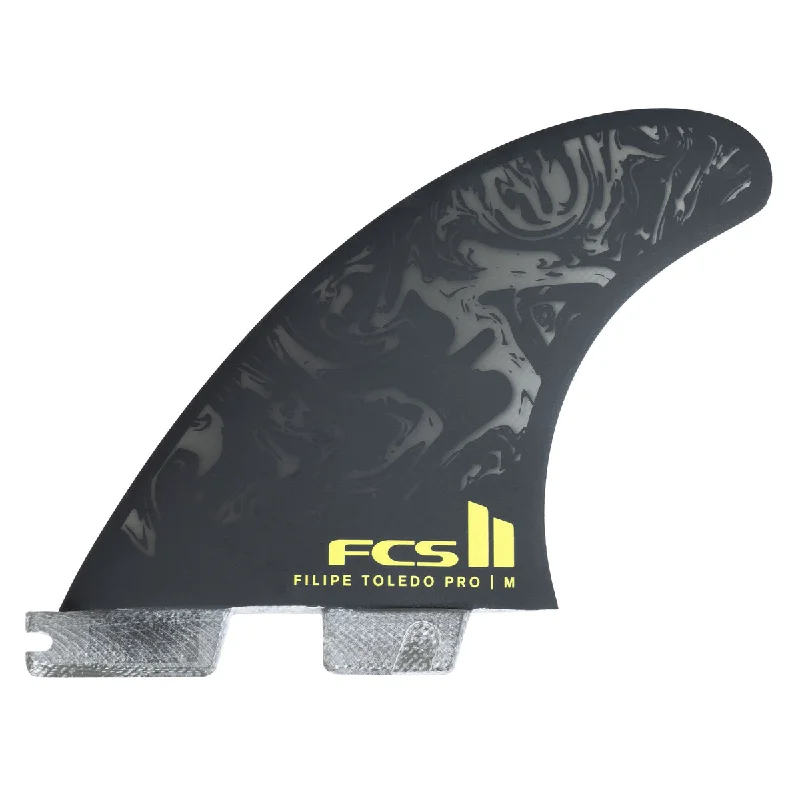 FCS Filipe Toledo PG Tri Fin Set-Black-Large