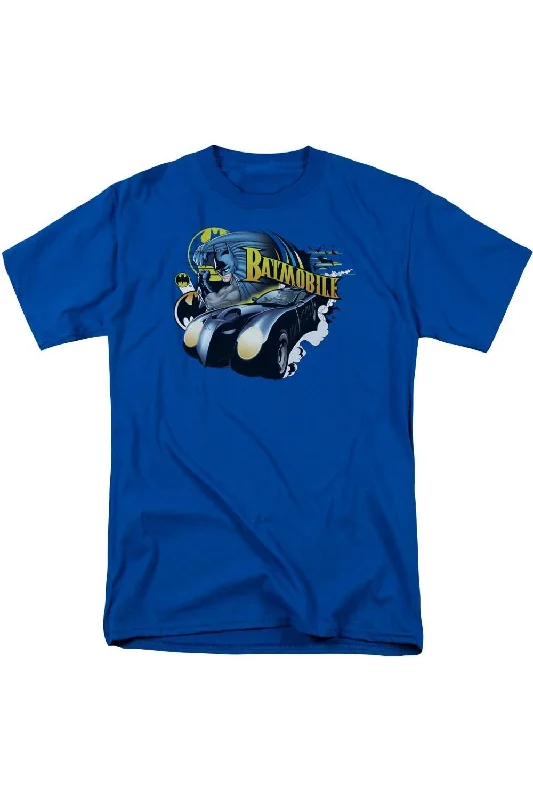 Batman Batmobile Short Sleeve Adult Tee / T-ShirtDistressed Short Sleeve Tops