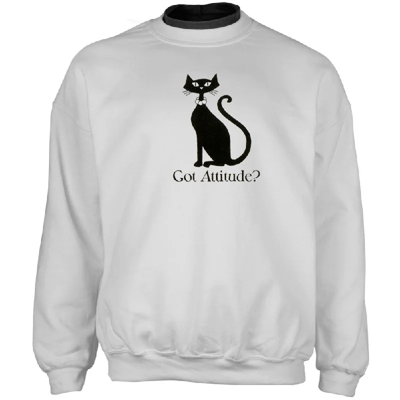 Got Attitude Cat Adult 2Fer Crew SweatshirtCrewneckshirt