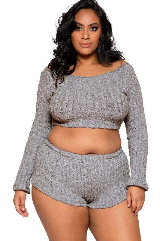 Shorty Boyfriend Pajama Set | Plus Size