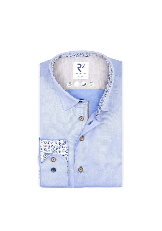 R2 Amsterdam 2 Ply Organic Cotton Shirt, Light BlueHigh-Fashion Shirts