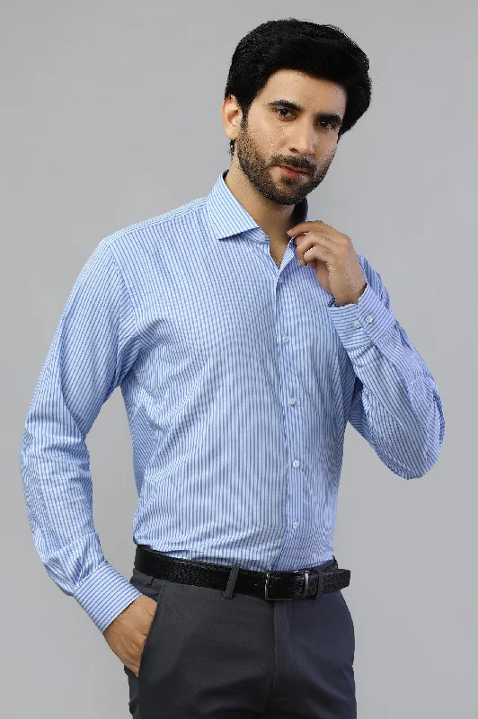 Light Blue Bengal Stripes Formal ShirtOutdoor Shirts