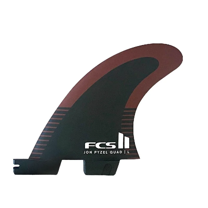 FCS II Pyzel PC Aircore Quad Rear Fin Set-Black/Shiraz-Medium